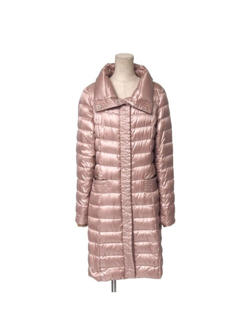 Max Mara Studio Coat 42 Down Zip Up Belted Long